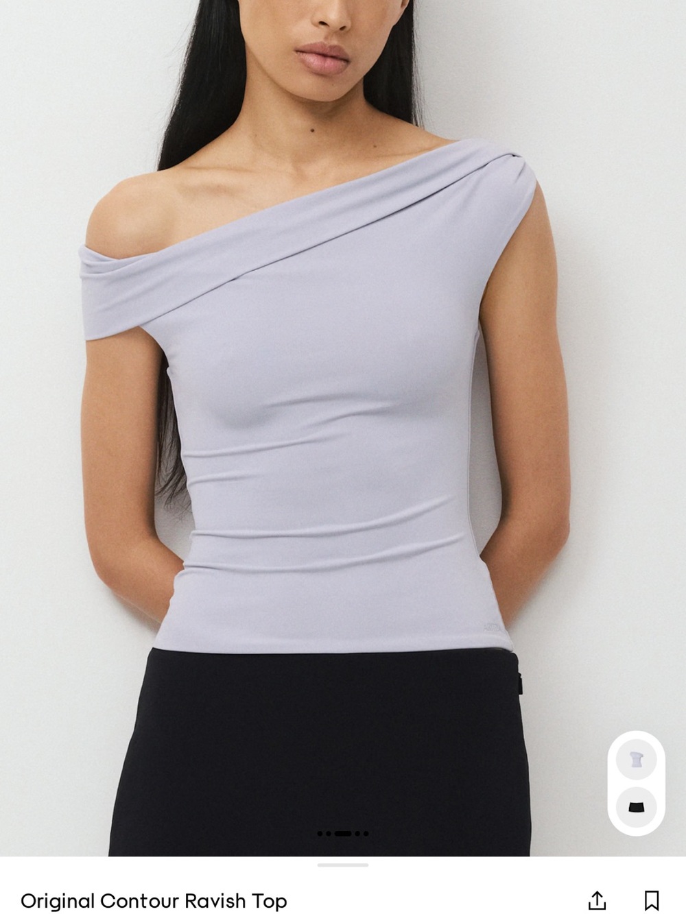 Aritzia Lilac Off-Shoulder Contour Top